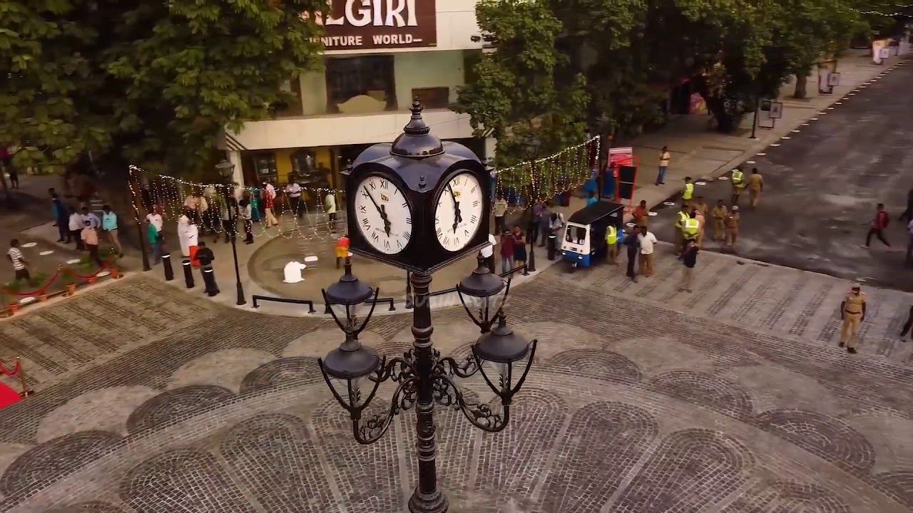 RS Puram lit up at night